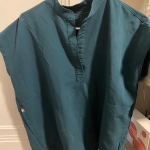 Figs rafaela top size small color Caribbean blue